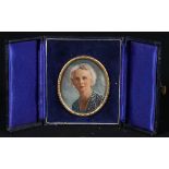 20TH CENTURY BRITISH SCHOOL Portrait miniature of a lady Watercolour on ivory,