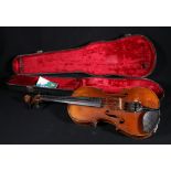 19th century Scottish violin, maker John Blair, with 14-inch two-piece back,