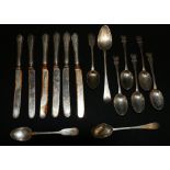 Four Scottish Provincial spoons to include a teaspoon stamped RD, another stamped IL thistle,