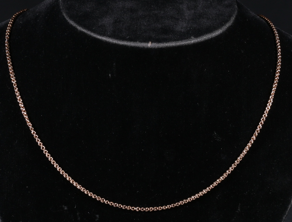 15ct gold neck chain, 46cm long approx 5.