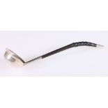 Scottish Provincial silver toddy ladle, maker Richard Keay of Perth with whale bone handle,