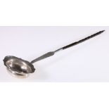 Scottish Provincial silver toddy ladle,