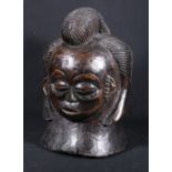 Punu style helmet mask with flattened,