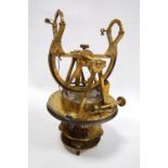 Victorian lacquered brass theodolite, maker W & S Jones, Holborn,