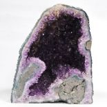 Conical amethyst geode, 29cm high.