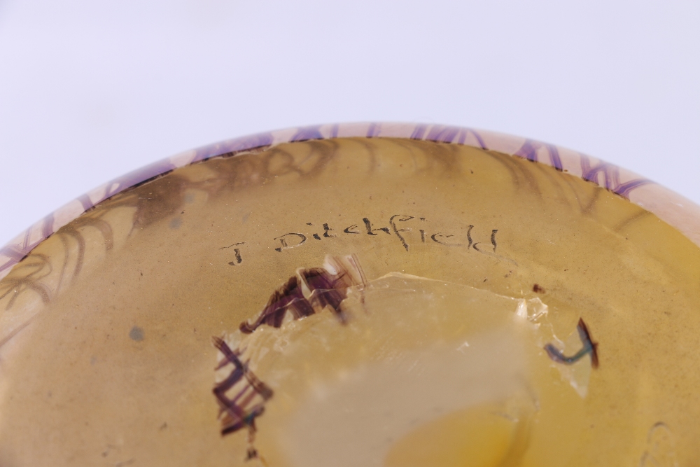 John Ditchfield Glasform 8397 iridescent lustre vase, signed to base, 28cm. - Image 3 of 4