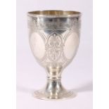 Victorian silver trophy or prize goblet, Western Gun Club Challenge cup won by Samuel Radcliffe,