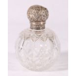Victorian silver mounted scent bottle,