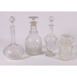 Regency cut-glass mallet shaped decanter, 23.