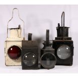 Railway interest, two large British Railways BR lanterns,