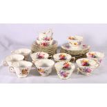 Crown Staffordshire floral thirty-seven piece part teaset.