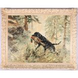 HENRY WILKINSON Labrador retrieving pheasant Oil on canvas,