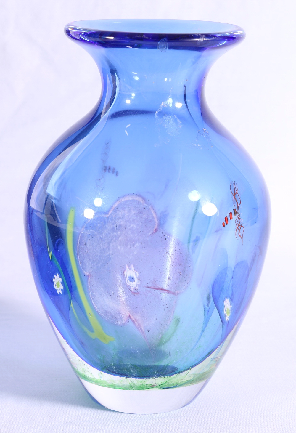 Caithness Summer Meadow cased glass vase, designed by Helen MacDonald, limited edition 107/150. - Image 2 of 3