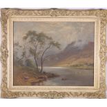 JAMES HERON (1873-1919) View of Loch Lubnaig Oil on canvas,