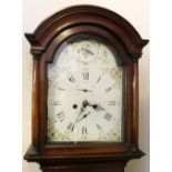 George III oak longcase clock, maker W Amis of Uppingham,