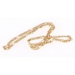 Continental 18ct gold curb link necklace, 12g.