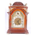 Early 20th century gilt brass mahogany bracket clock,