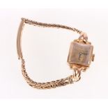 Ladies 18ct gold Strand watch, with woven gold strap, hallmarked 21g gross.