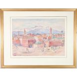 BRITISH SCHOOL (2OTH CENTURY) View of Marrakesh Watercolour,