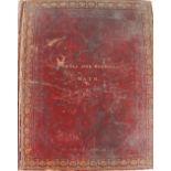 Early 19th century day or visitors book containing approximately two hundred plus pages decorated