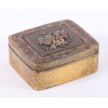 Japanese patinated silver box,