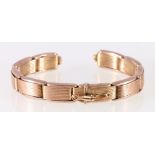 9ct yellow gold expanding link watch bracelet, 14.25g.