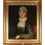 BRITISH SCHOOL (19TH CENTURY) Portrait of Mrs Sheriff Oil on canvas, 73cm x 60cm.