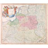 Homanno (Johann Baptiste): 18th century Map of Poland and Lithuania, coloured steel engraving,