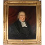 19TH CENTURY SCHOOL Portrait of a Cleric Oil on canvas, 75cm x 62cm.