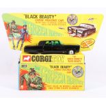 Corgi Toys 268 The Green Hornet Black Beauty, on pictorial diorama stand,