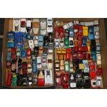 Approximately 90 Dinky and Corgi playworn model vehicles to include Corgi Toys, Riley Pathfinder,