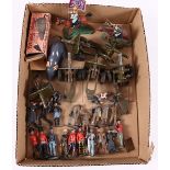 Tri-ang mini clockwork mouse, boxed Britains field guns,