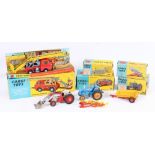 Five Corgi Toys Agricultural models including 55 Fordson power major tractor,