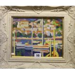 JOAN GILLESPIE Menton Signed, oil on board,