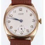 9ct gold cased Tatton gents wristwatch