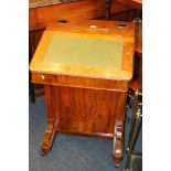 Victorian walnut Davenport desk.