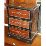 Anglo Indian hardwood and mother of pearl inlaid chest.