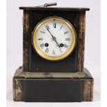Victorian slate and marble mantle clock, 23.