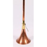 Copper and brass coaching horn.