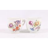 Pair of 19th century Meissen porcelain teacups,