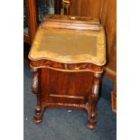 Victorian walnut Davenport.