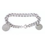 Silver curb link bracelet 41.