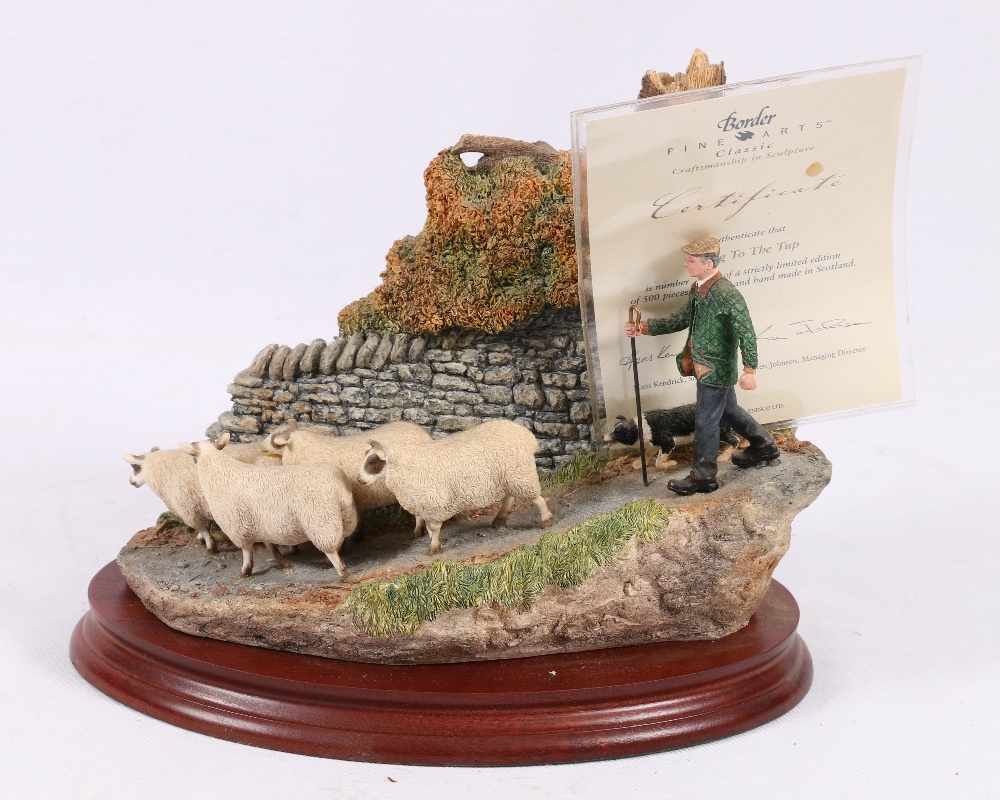 Border Fine Art group "Taking To The Tup", limited edition 83/500 sculpted by H Kendrick.