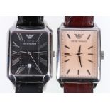 Two Emporium Armani gents wristwatches