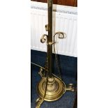 Brass standard lamp.