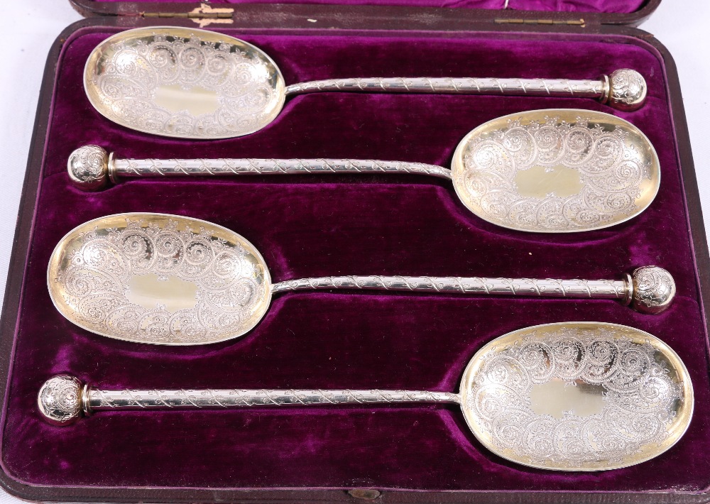 Set of four Victorian ep spoons,