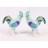 Pair of Herend porcelain cockerels 14cm (2) CONDITION REPORT: No obvious