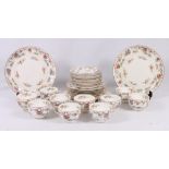 Royal Worcester Chinese pattern thirty two piece part teaset comprising a pair of bread plates and