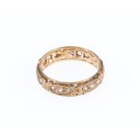 9ct gold diamond set eternity ring. 2.