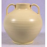 Poole Magnolia white twin handled vase, 16cm CONDITION REPORT: Handles scratched.